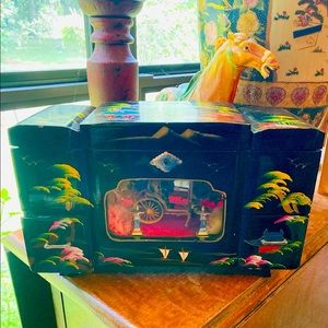 Vintage Rickshaw Black Lacquer Chinoiserie (no bundles)